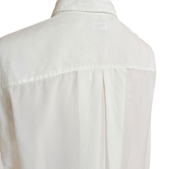 Filippa K White Button Down Shirt Minimalist Scandinavian Blouse S 100% Lyocell - Picture 7 of 11